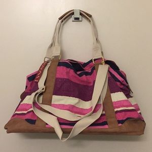 Merona Striped Weekender Bag